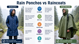 rain poncho vs raincoat