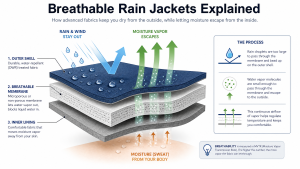 breathable rain jacket