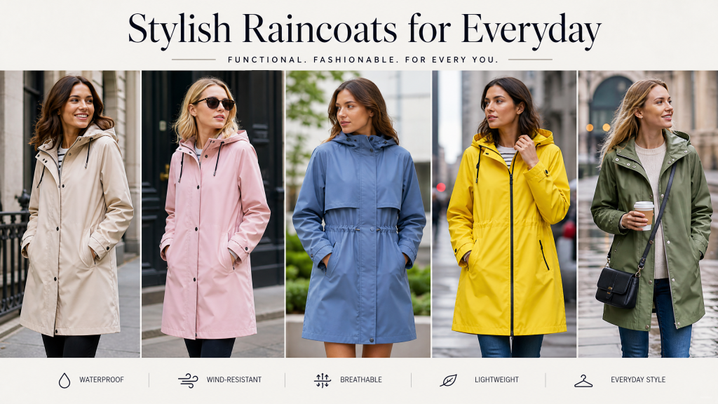 stylish raincoat