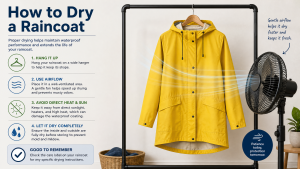 how to dry a raincoat